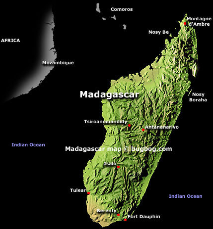 madagascar satellite map